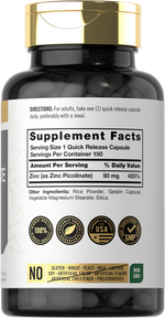 Load image into Gallery viewer, Zinc Picolinate 50mg | 150 Capsules
