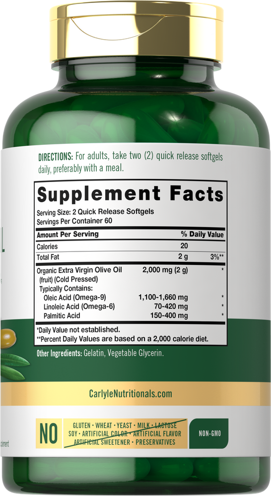 Olio d'Oliva 2000mg per dose | 120 Softgel