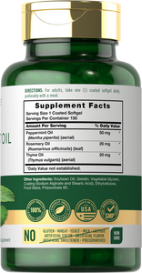 Peppermint Oil 50mg | 150 Softgels