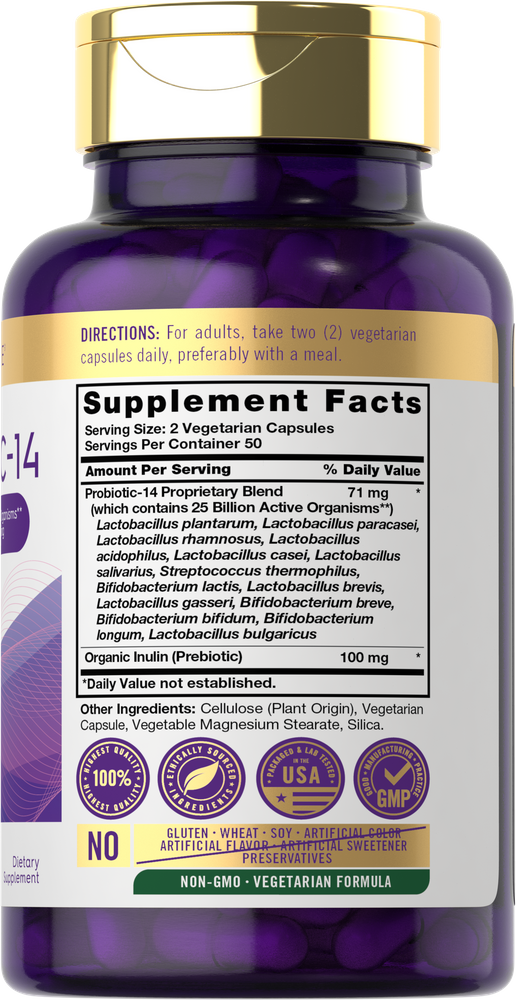 Pre & Probiotics 25 Billion CFU per serving | 100 Capsules