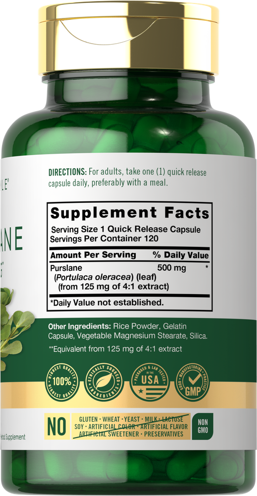 Purslane 500mg | 120 Capsules