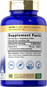 Vitamin B-6 100 mg | 500 Tablets