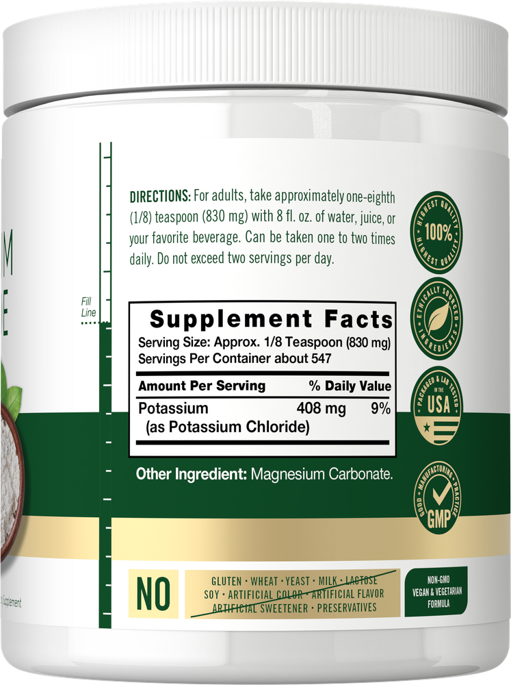 Potassium Chloride | 16oz Powder