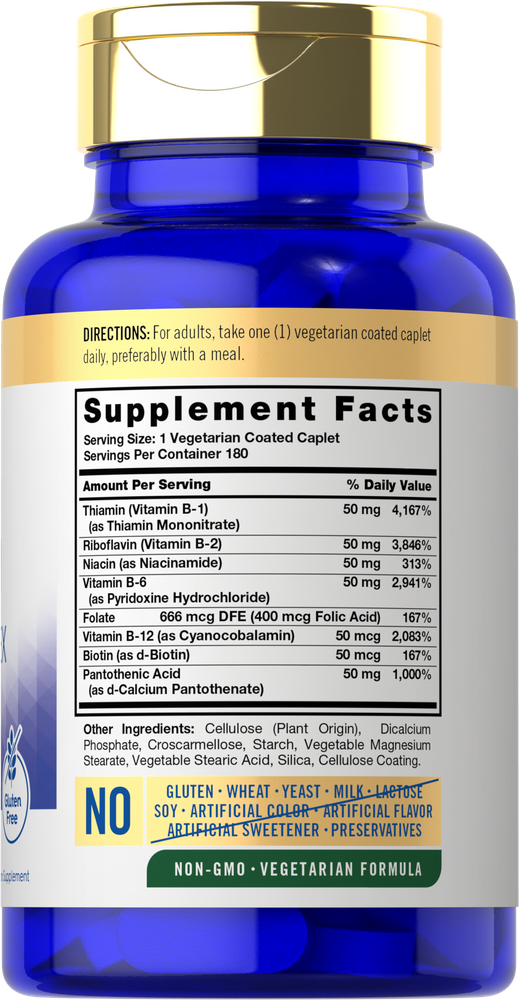 Vitamin B-50 Complex | 180 Caplets