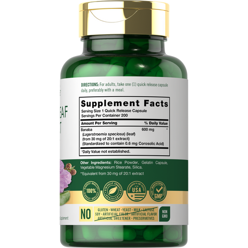 View 2 Banaba Leaf Extract | 200 Capsules