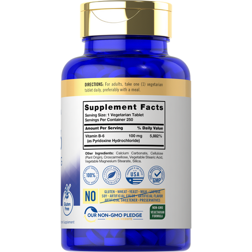 View 2 Vitamina B-6 100mg | 250 Tabletas