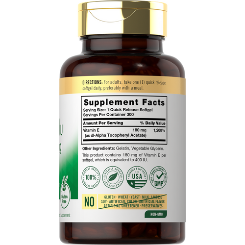 View 2 Vitamina E 180mg | 300 Cápsulas Blandas