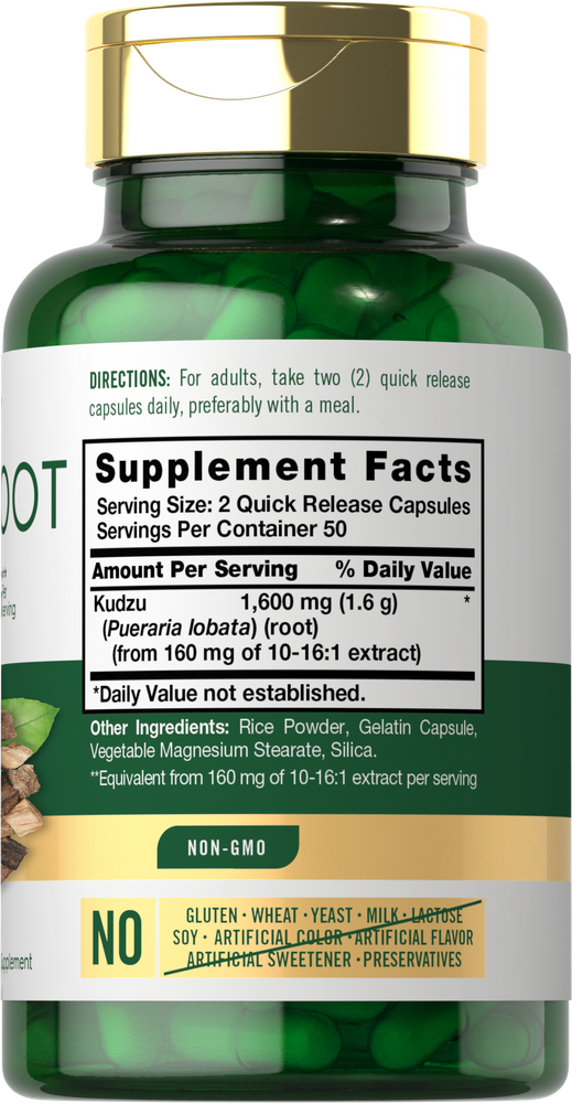 Kudzu Root 1600mg per serving | 100 Capsules