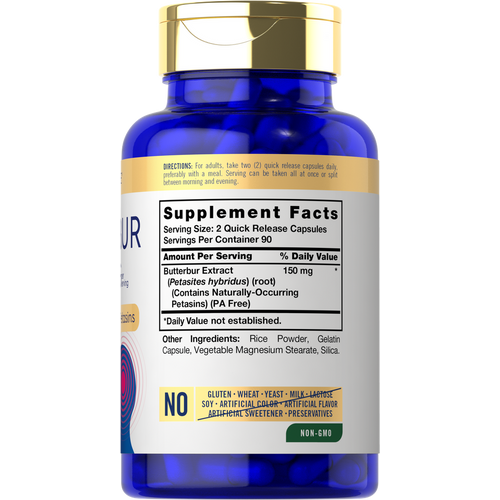 View 2 Extracto de Butterbur Estandarizado 150mg por porción | 180 Cápsulas