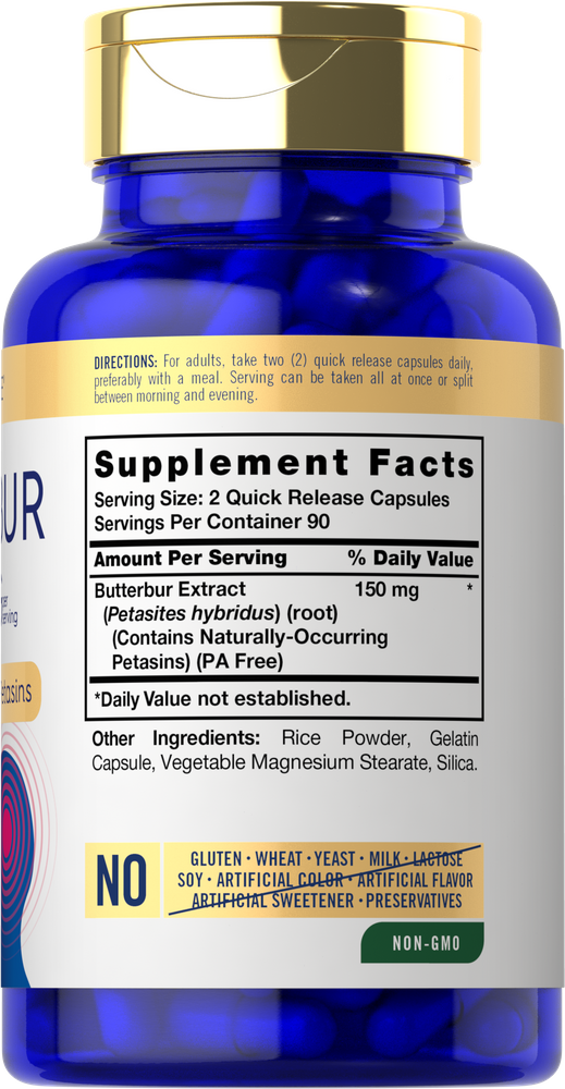 Butterbur Extract Standardized 150mg | 180 Capsules