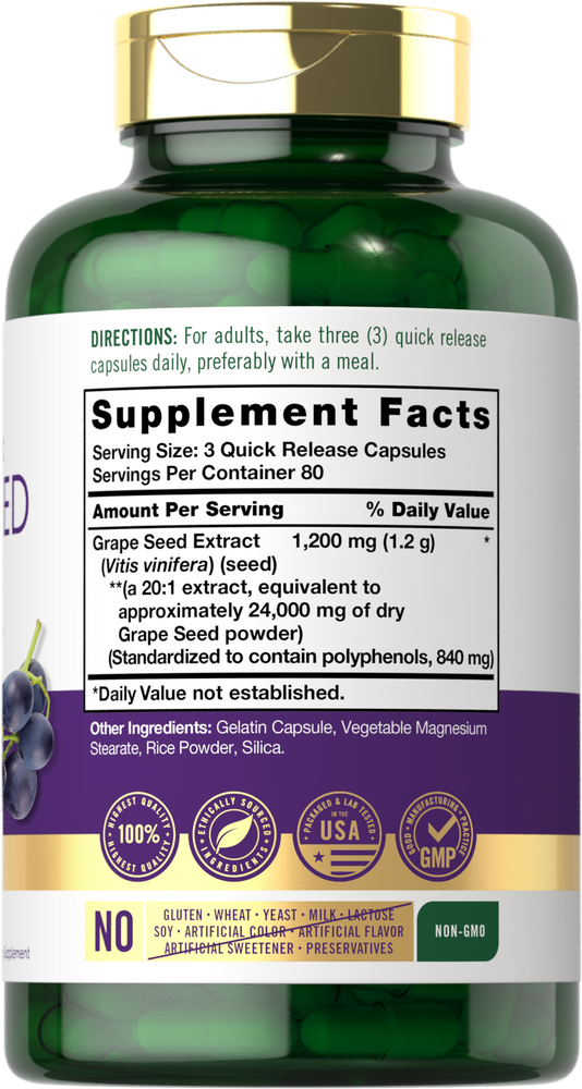 Grape Seed Extract 24,000mg per serving | 240 Capsules