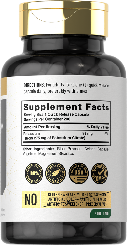 Potassium Citrate 99mg | 200 Capsules