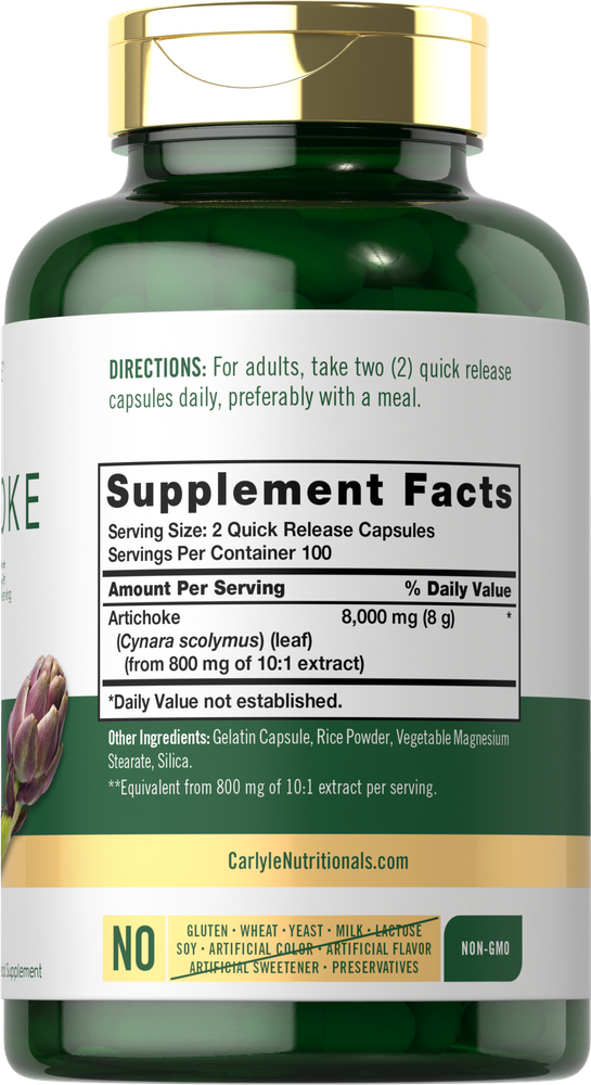 Artichoke Extract 8000mg per serving | 200 Capsules