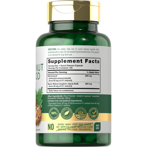 View 2 Black Walnut Wormwood | 120 Capsules