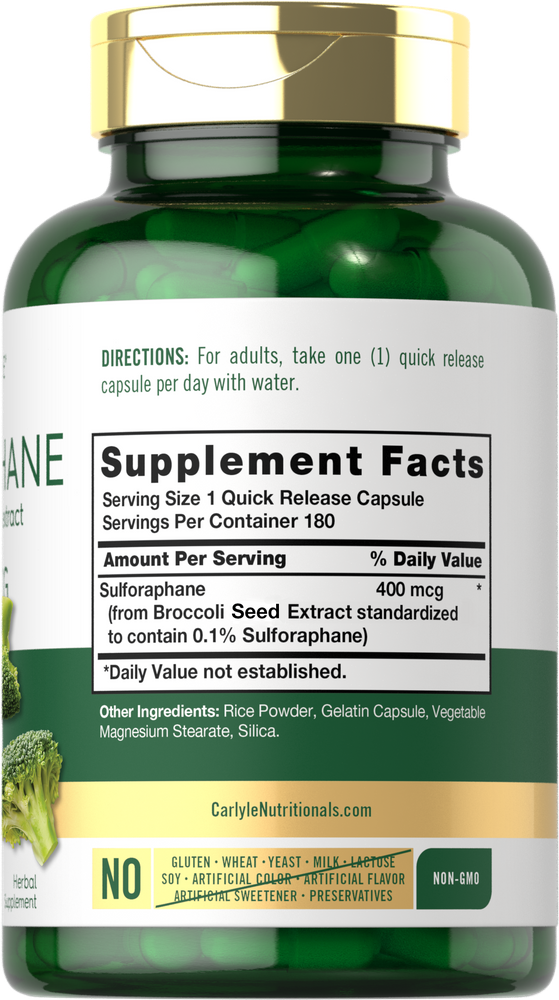 Sulforaphane Broccoli Sprout 400mcg | 180 Capsules