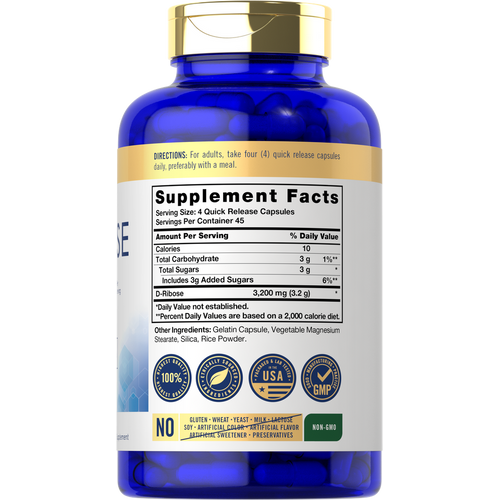 View 2 D-Ribosio 3200mg per porzione | 180 Capsule