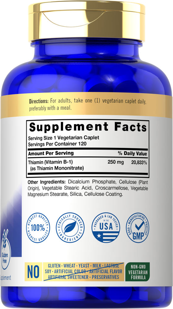 Vitamin B1 250 mg | 120 Caplets