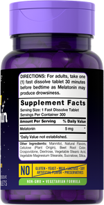 Load image into Gallery viewer, Melatonin 5mg | Natural Berry Flavor | 300 Dissolvable Tablets
