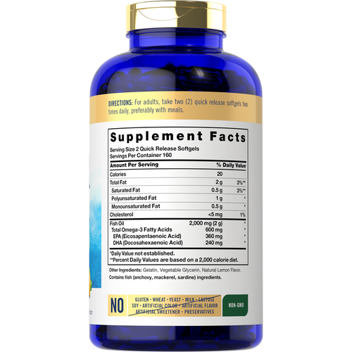 View 2 Fish Oil 2000mg per serving | 320 Softgels