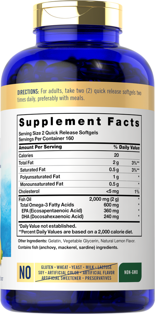 Fish Oil 2000mg per serving | 320 Softgels