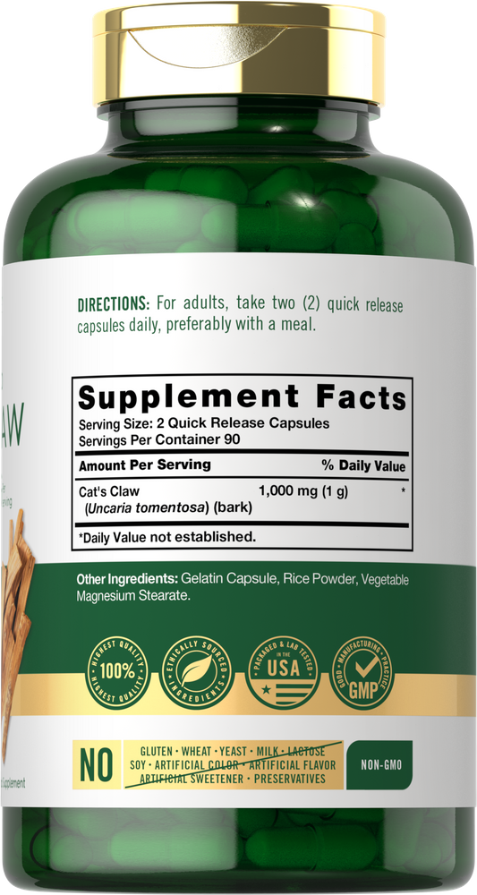 Cat's Claw 1000mg | 180 Capsules