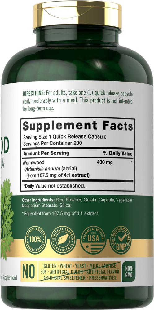 Sweet Wormwood 430mg | 200 Capsules