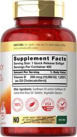 Load image into Gallery viewer, Vitamin D-3 10000IU | 400 Softgels
