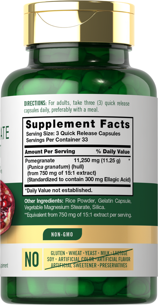 Pomegranate Extract 11250mg per serving | 100 Capsules