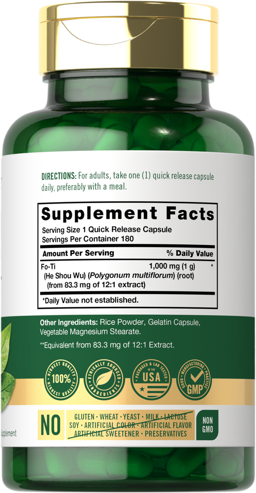 Fo-Ti Root 1000mg | 180 Capsules