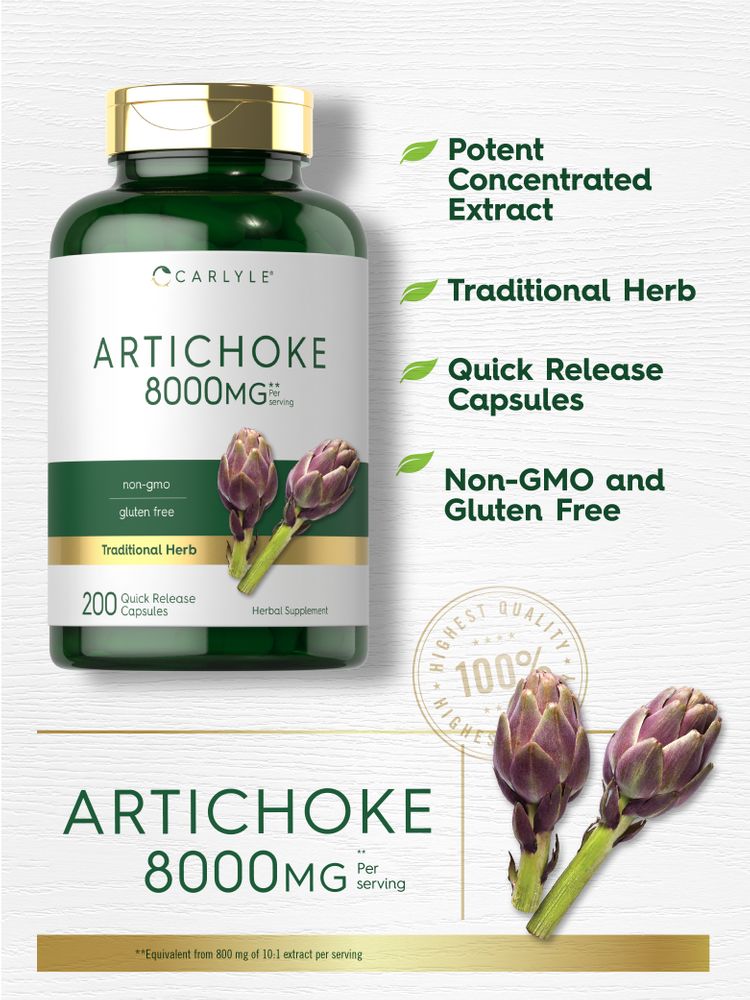 Artichoke Extract 8000mg per serving | 200 Capsules