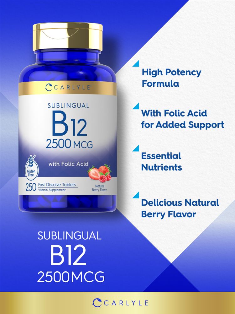 Vitamin B12 Sublingual 2500mcg | 250 Fast Dissolve Tablets