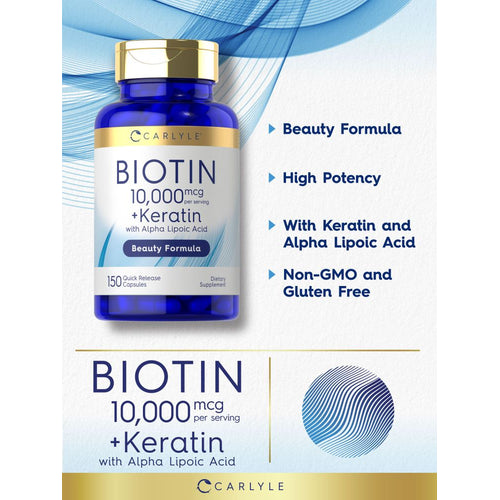 View 3 Biotin 10000mcg per serving | 150 Capsules