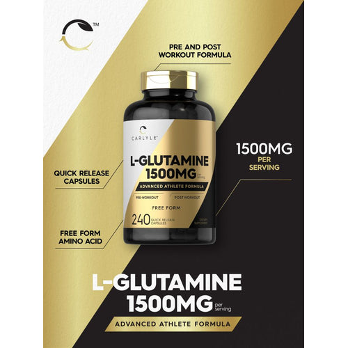 View 3 L-Glutamine 1500mg per serving | 240 Capsules