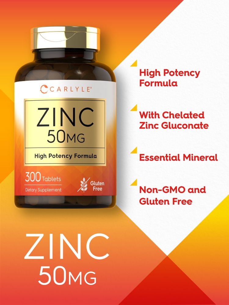 Zinc 50mg | 300 Tabletas