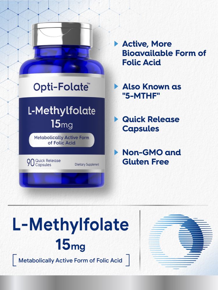 L-Metilfolato 15mg | 90 Capsule