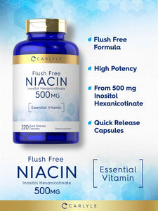 Niacin 500mg | 220 Capsules