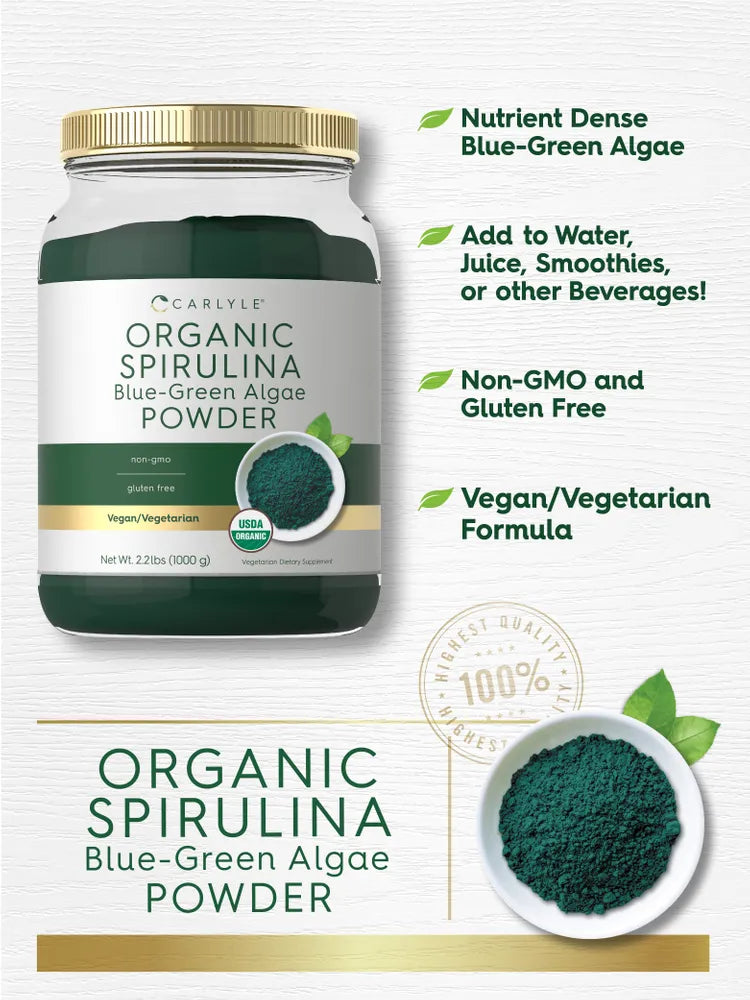 Spiruline Algue Bleu-Vert | Poudre 2.2lbs