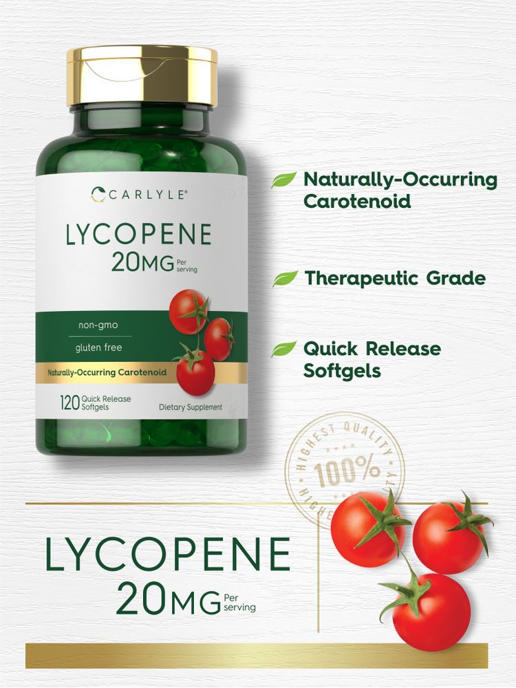 Lycopène 20mg par portion | 120 Capsules molles