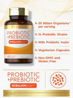 Load image into Gallery viewer, Prebiotic &amp; Probiotic | 50 Billion CFU | 60 Capsules

