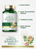 Load image into Gallery viewer, Odorless Garlic &amp; Parsley 1800mg | 250 Softgels
