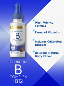 Sublingual Vitamin B Complex | 2oz | Natural Berry Flavor