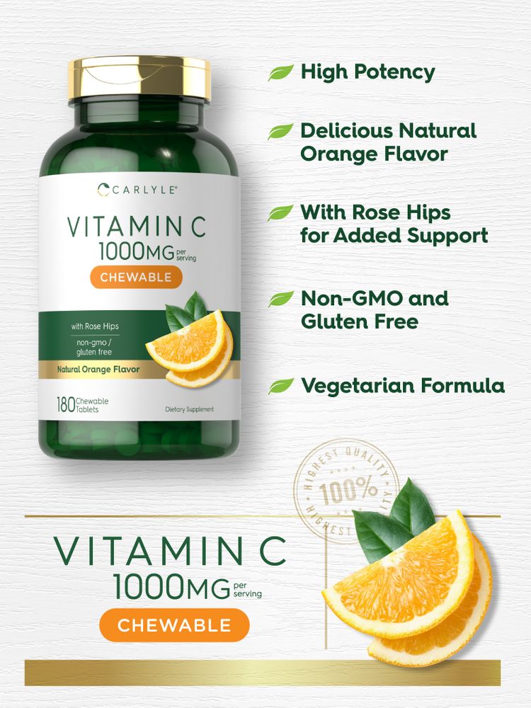 Vitamina C 1000mg por porção | 180 Comprimidos