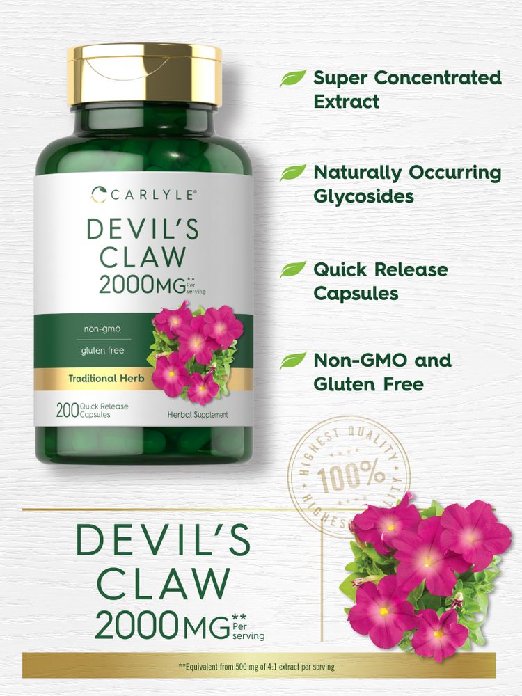 Devil's Claw 2000mg per serving | 200 Capsules