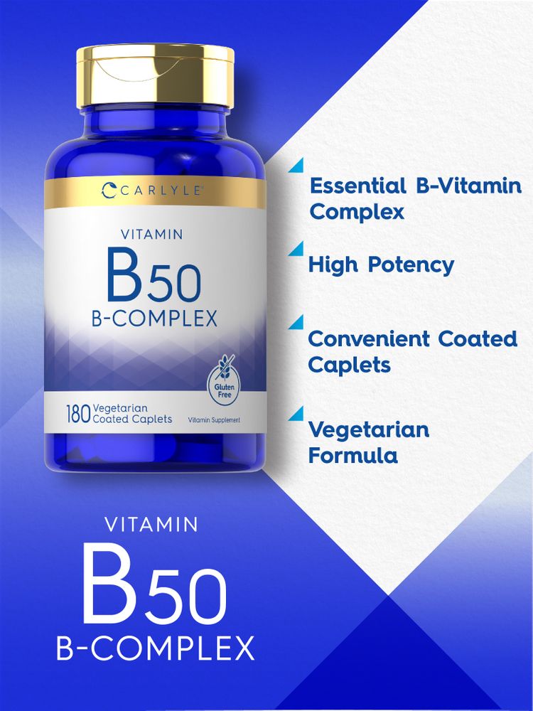 Vitamin B-50 Complex | 180 Caplets