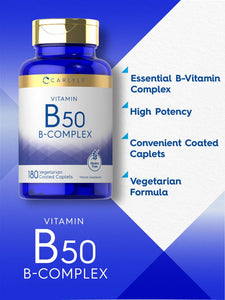Vitamin B50 Complex | 180 Caplets