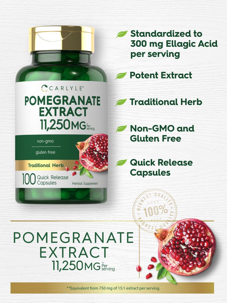 Pomegranate Extract 11250mg per serving | 100 Capsules