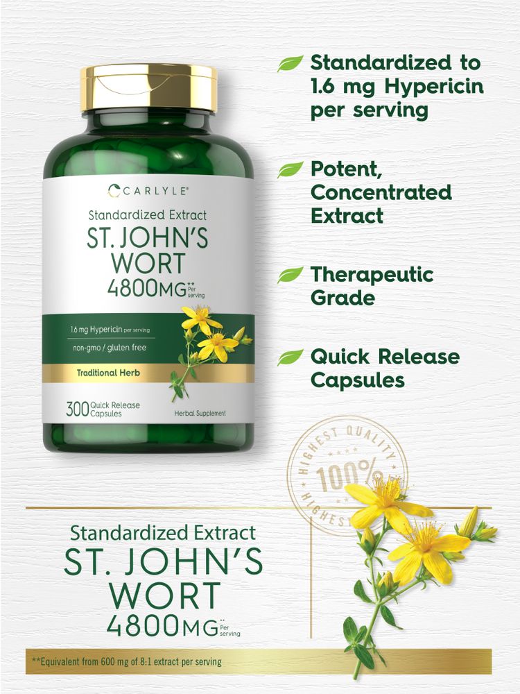 St John's Wort 4800mg per serving | 300 Capsules