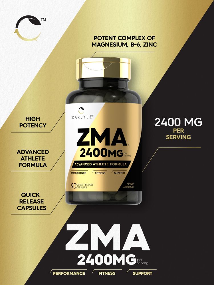 ZMA 2400 mg por porción | 90 Cápsulas