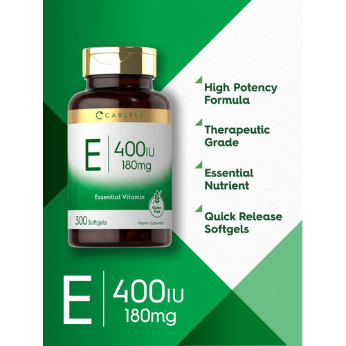 View 3 Vitamina E 180mg | 300 Cápsulas Blandas