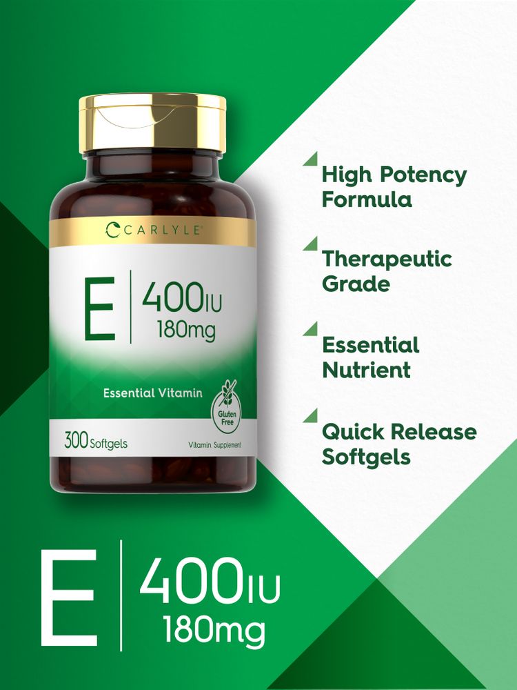 Vitamina E 180mg | 300 Cápsulas Blandas